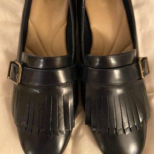 Clarks Dark Navy Leather Loafers